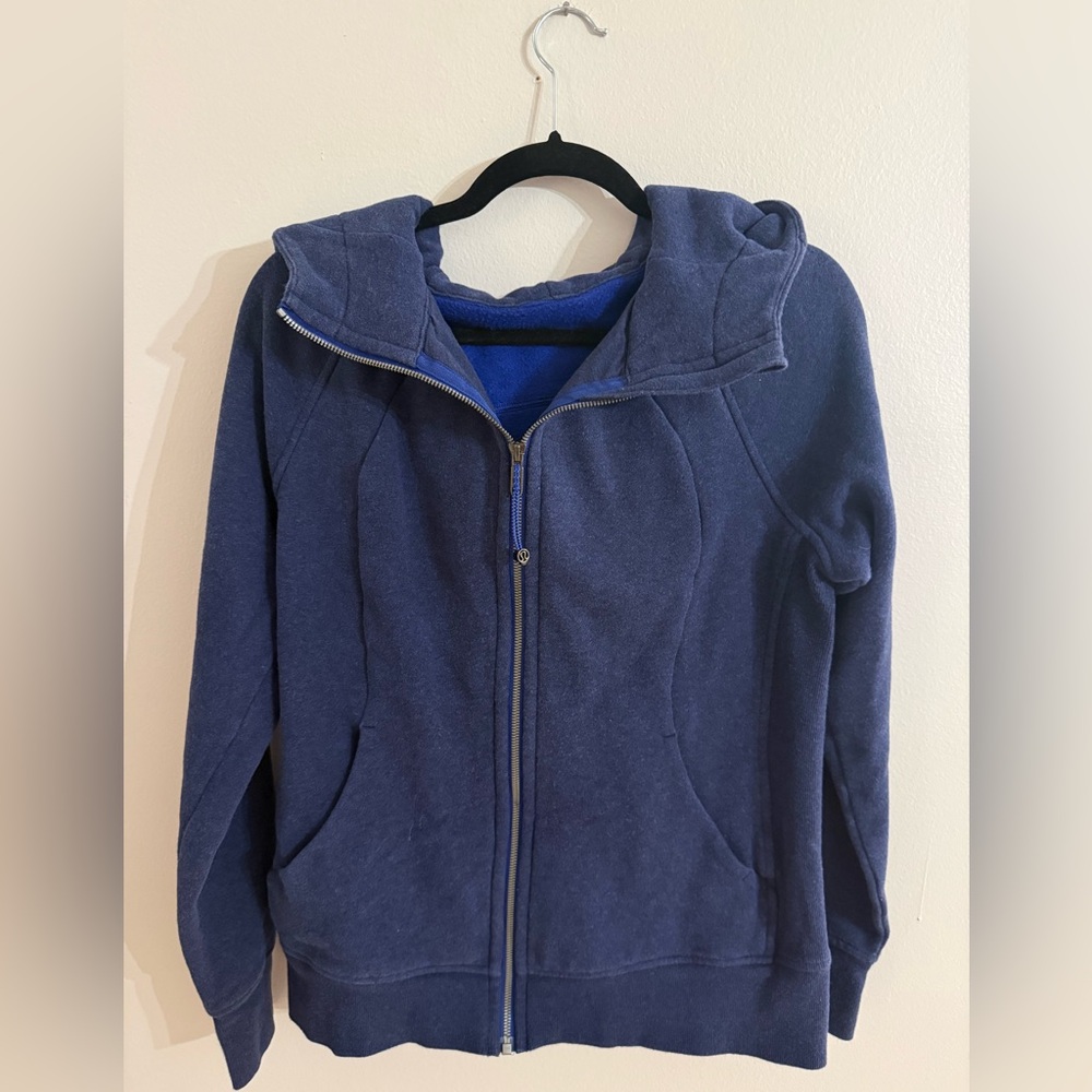 Lululemon Scuba Zip Hoodie – Navy Blue - Size 10